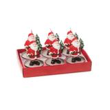 Kit Vela Natalina 6Pçs Noel Decoração Natal 6Cm Vermelho - Cromus