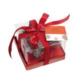 Kit Vela Natalina + Porta Vela Decorado Vermelho 5cm 1 Peça - Cromus