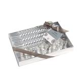 Kit Velas Natalinas Prata 20cm + Porta Velas Kit Com 6 Peças - Cromus