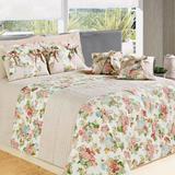 Kit Verona Casa Dona Casal 07 Peças Cáqui Floral