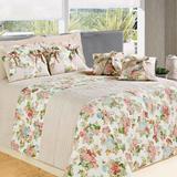 Kit Verona Casa Dona Casal 07 Peças Cáqui Floral