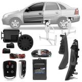 Kit Vidro Elétrico Corsa Hatch Sedan Montana 4 Portas Dianteiras + Alarme Pósitron Cyber PX360BT - Prime