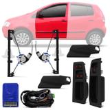 Kit Vidro Elétrico Fox Crossfox Spacefox 2006 a 2009 4 Portas Dianteiras Inteligente Moldura Grafite - Dial
