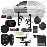 Kit Vidro Elétrico Gol Saveiro Parati G4 06 a 14 Moldura Grafite + Alarme Pósitron e Trava Elétrica - Prime