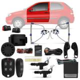 Kit Vidro Elétrico Strada Palio 2004 a 2011 Sensorizado 2 Portas + Alarme Pósitron e Trava Elétrica - Prime