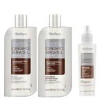 Kit Vita derm Crespos Brasil Sh.400ml Cond.400ml e Umidificador 140ml