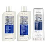 Kit Vita Derm Vita Fashion Sh400ml e Cond400ml e Creme P Pentear200ml
