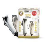 Kit Wahl Máquina de Corte e Aparador Super Taper Chrome + Hero - 110V