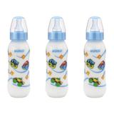 Kuka 1541 Mamadeira Natural Color Azul 250ml (Kit C/03)