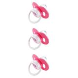 Kuka 2487 Chupeta Decorada Plus Nº1 Orto Silicone Rosa (Kit C/03)