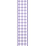 Laço Fácil Embalagem Fita 27Mmx10M Organza Xadrez Lilas - Cromus