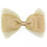 Laço Tie Tule Dourado - Petitpapillon
