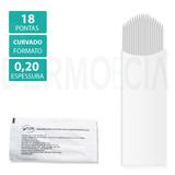 Lâmina Tebori Nano FLOX 18 Pontas Curva (5mm) Flex com Anvisa