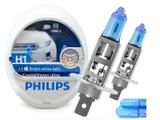 Lâmpada Crystal Vision Ultra H1 Super Branca Philips 4300K + Pingo