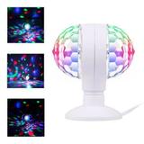 Lampada Giratória 2 Globo Luz 3w Led Rgb Bola Maluca Bivolt