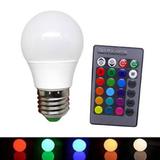 Lampada Led Rgb Colorida 16 Cores Com Controle Remoto 5w - Cabral imports