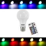 Lâmpada LED RGB com Controle Remoto - Muda De Cor Cromoterapia 9W - Taschibra