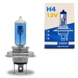 Lâmpada Super Branca H4 4300K 60W 55W 12V Efeito Xênon Aplicação Farol Carro - Shocklight