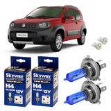Lampada super branca novo fiat uno farol alto e baixo - Skyway