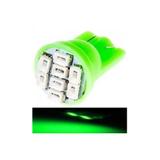 Lampada T10 8 Led Verde Pingo W5w Luz Mfl