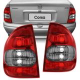 Lanterna Traseira Corsa Sedan 2000 a 2002 Classic 2003 a 2010 Bicolor Fumê - Cofran lanternas