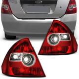 Lanterna Traseira Fiesta Sedan 2003 2004 2005 2006 2007 2008 2009 2010 Bicolor Cristal - Prime