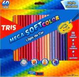 Lapis Cor Tris Mega Soft Color 60 Cores + Apontador