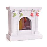 Lareira Decorativa Com Led Natal 110V Branco - Cromus