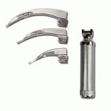 Laringoscópio Inox Adulto Com 3 Lâminas Curva 2/3/4 - Macrosul