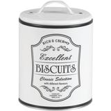 Lata Biscuits Pote Biscoitos Retrô Vintage Branco/Preto - Bella tavola