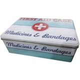 Lata de Metal Medical 6,8cmx20cmx13cm Urban Branco/Azul