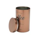 Lata Decorativa de Metal Round Coffee Cobre Porta Café - Urban