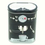 Lata em metal coffe machine preta - urban