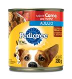 Lata Pedigree para Cães Adultos sabor Carne ao Molho 290g