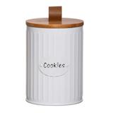 Lata porta mantimentos hermética tampa bambu cookies - yoi