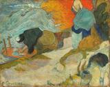 Lavadeiras em Arles - Gauguin Tela Enorme Para Quadro - Santhatela