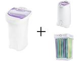 Lavadora Semiautomática Lis 4Kg + Centrífuga Sofia 15Kg + Secadora Luana 8Kg - Lilás - Wanke