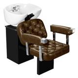 Lavatório Dubai Barber - Cuba de Porcelana - Estrutura Preta - Tera móveis