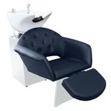 Lavatório Flex Velvet com Descanso de Pernas - Cuba de Porcelana - Estrutura Branca - Tera móveis