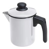 Leiteira Esmaltada Metallouça10/0,9l Tampa Branca