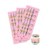 Lembrancinha Adesivos para Rótulo Minion Rosa 36 unidades Festcolor