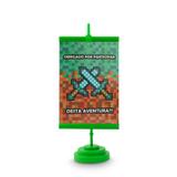Lembrancinha Banner Personalizada Espada para Festa Minecraft - Festabox