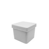 Lembrancinha Caixinha Acrílica Branca 5x5 10 unidades - Festabox