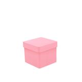 Lembrancinha Caixinha Acrílica Rosa Claro 4x4 10 unidades - Festabox