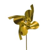 Lembrancinha Cata-Vento Metalizado Amarelo 6 unidades - Festabox