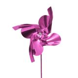 Lembrancinha Cata-Vento Metalizado Rosa Claro 6 unidades - Festabox