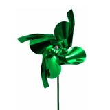 Lembrancinha Cata-Vento Metalizado Verde 6 unidades - Festabox