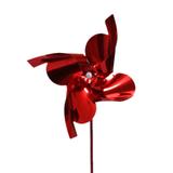 Lembrancinha Cata-Vento Metalizado Vermelho 6 unidades - Festabox