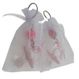 Lembrancinha Chaveiro Chupeta na Organza - Menina - Nita baby