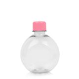 Lembrancinha Garrafinha de Acrílica Redonda Tampa Rosa Claro 290ml 10 unidades - Festabox